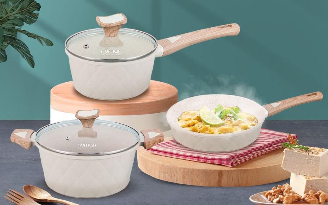 Numan Maja Series Pilihan Cookware Marble untuk Dapur Mewah